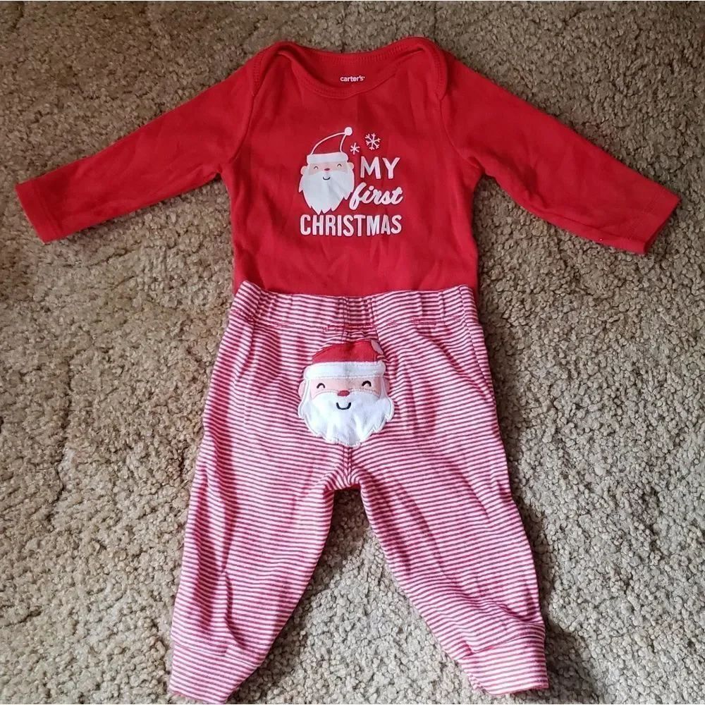 Adorable Baby's First Christmas Outfit Sz. 6 Mos.